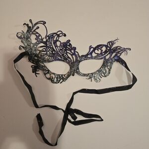 HANDCRAFTED Upcycled Lace Eye Mask HANDPAINTED Festival Mask Comic Con Sexy Play